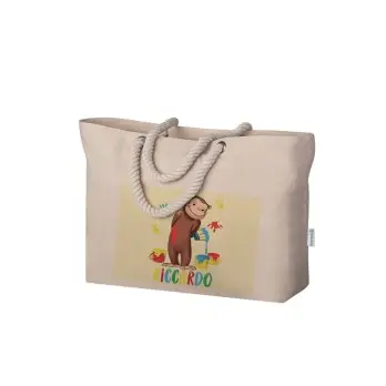 Borsa Mare Curioso Come George in Cotone personalizzabile