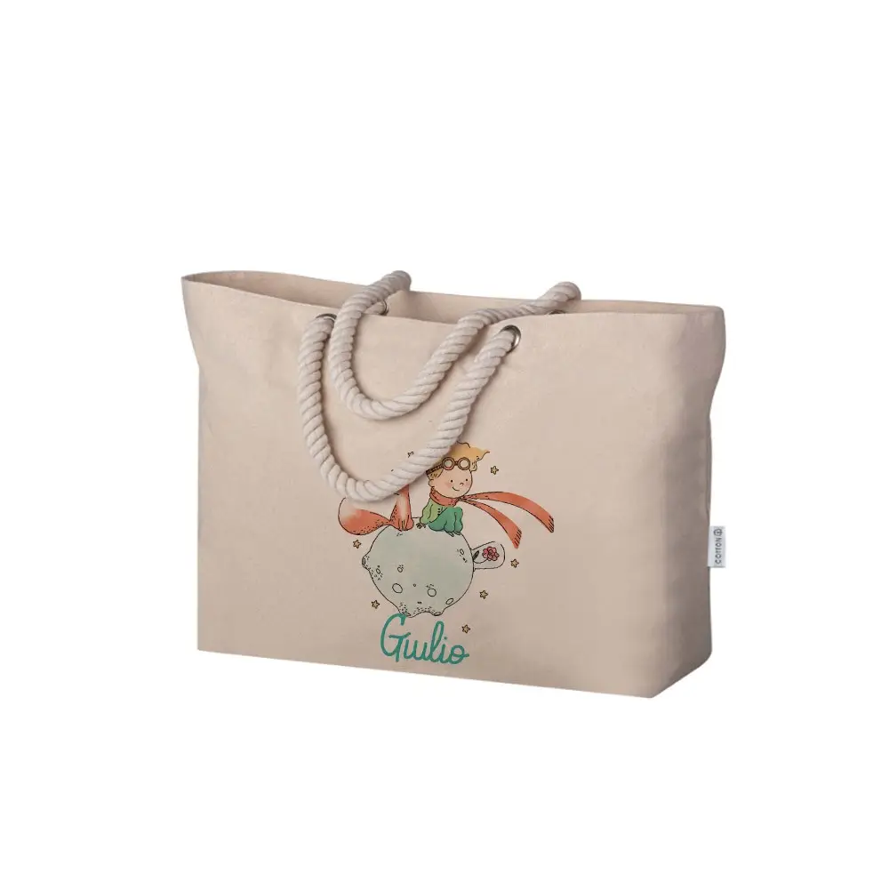 Borsa Mare Piccolo Principe new in Cotone personalizzabile