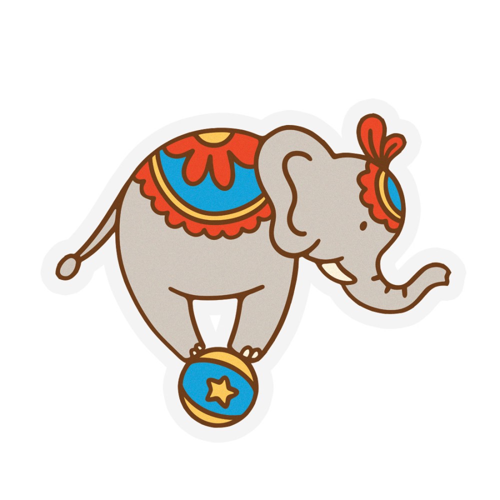 Sagoma in polistirolo Elefantino Circus