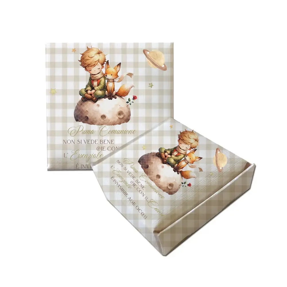 Scatolina Portaconfetti Mattonella Comunione Little prince - 20 pz