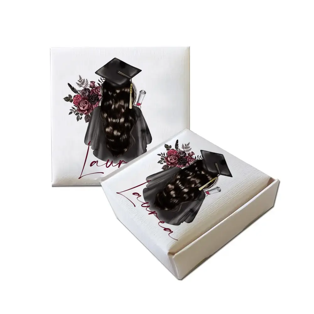 Scatolina Portaconfetti Laurea Mattonella Graduation Girl - 50 pz