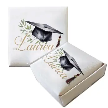 Scatolina Portaconfetti Laurea Green Mattonella - 50 pz