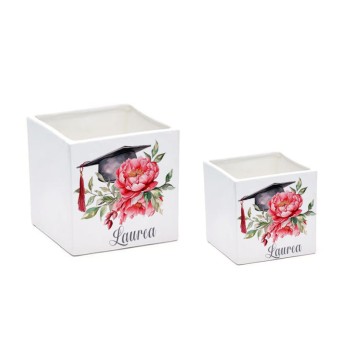 Vaso Laurea Peonia personalizzabile