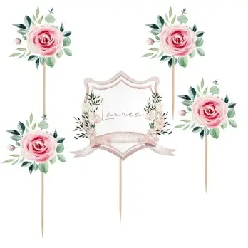Topper Picks Per Torta Laurea Scudo - 5pz