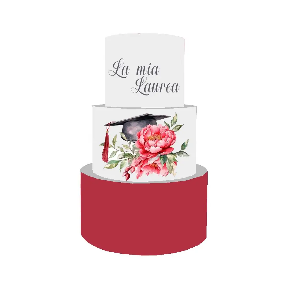 Torta Scenografica per Laurea - Peonia