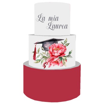 Torta Scenografica per Laurea - Peonia