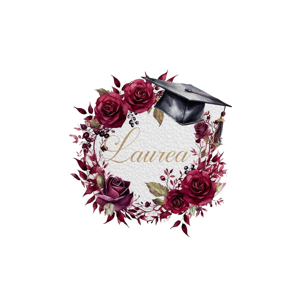Sagoma in polistirolo Laurea Rose Amaranto - 30 cm