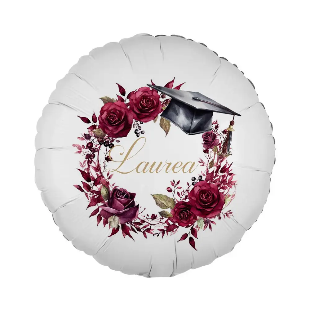 Palloncino foil stampa per Laurea Rose Amaranto