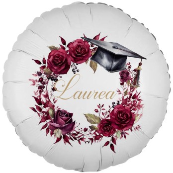 Palloncino foil stampa per Laurea Rose Amaranto