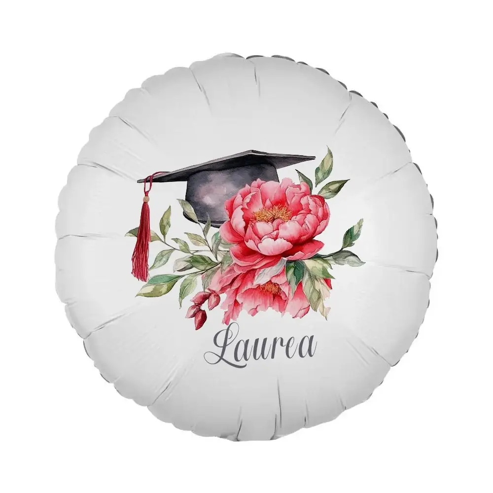 Palloncino foil stampa per Laurea Peonia