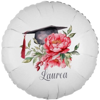 Palloncino foil stampa per Laurea Peonia