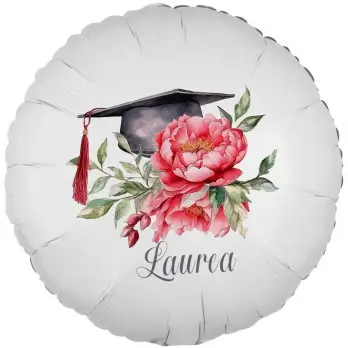 Palloncino foil stampa per Laurea Peonia