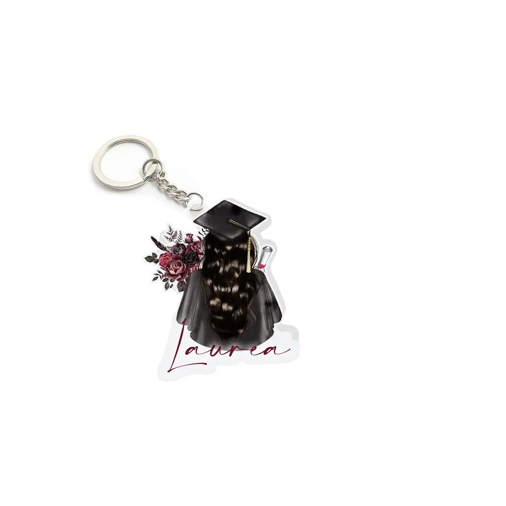 Portachiavi in plexiglass Laurea Graduation Girl -10pz