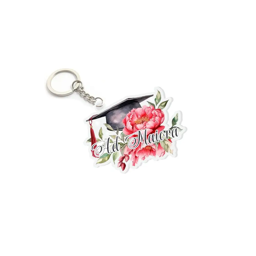 Portachiavi in plexiglass Laurea Peonia - 1 pz.