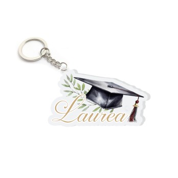 Portachiavi in plexiglass Laurea Green -10pz