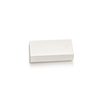 Scatolina portaconfetti cassetto rettangolare bianco120x50x30mm - 18969