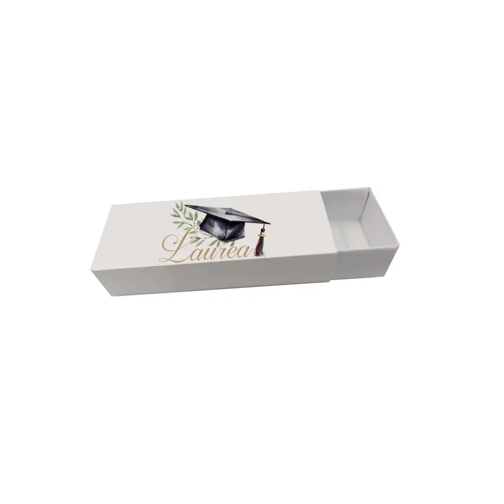 20 scatoline portaconfetti fiammifero Laurea Green