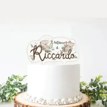 Cake Topper Koala new Personalizzabile in Plexiglass