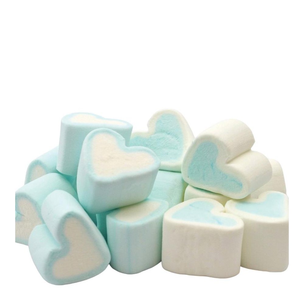 Marshmallow cuori mix bianco azzurri 1 kg - 2875