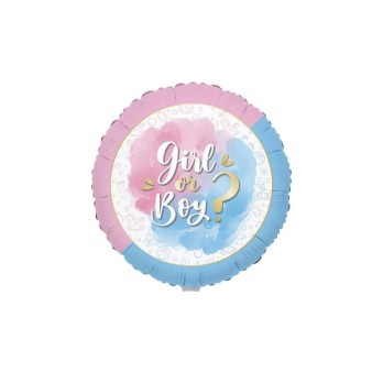 Palloncino foil girl or boy gender reveal 45 cm 75727