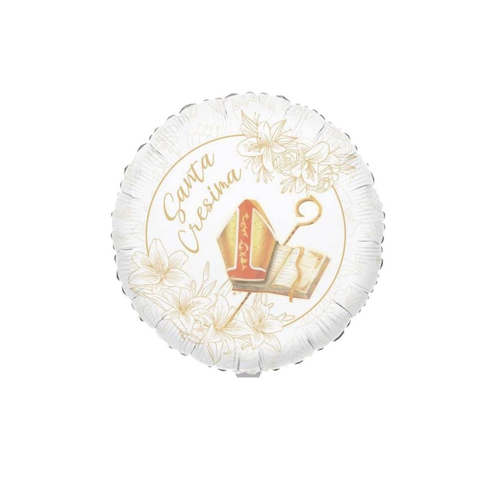 Palloncino foil Santa Cresima 75745 - 45cm