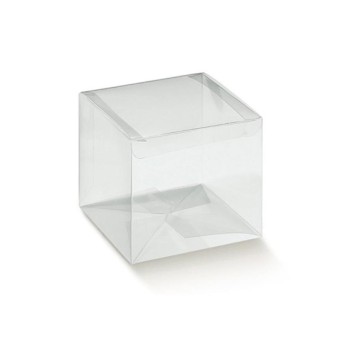 Scatola Porta Confetti pvc trasparente 6x6x12cm  94026