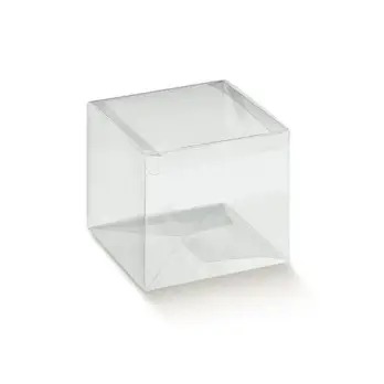 Scatola Porta Confetti pvc trasparente 6x6x12cm  94026