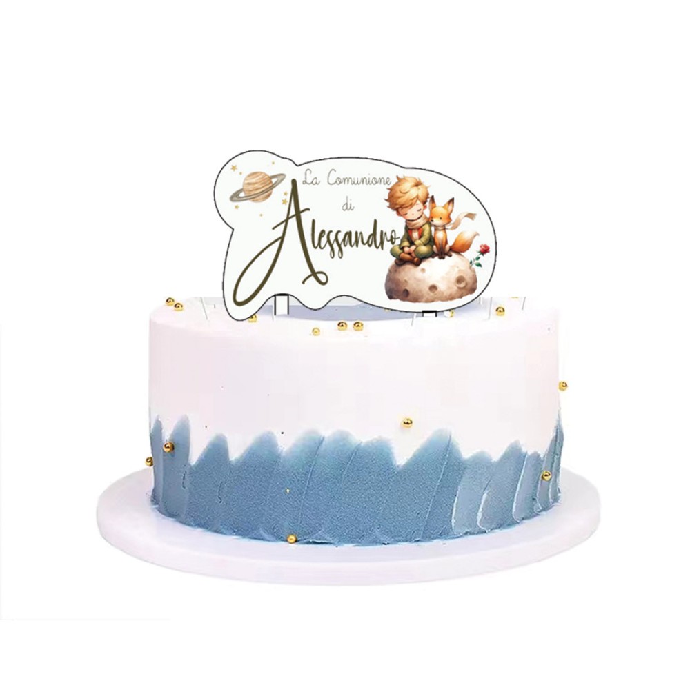 Cake Topper Little Prince Personalizzabile in Plexiglass - Piccolo Principe