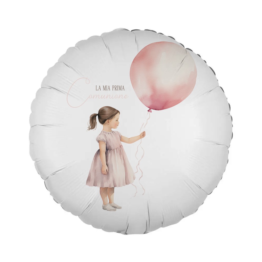 Palloncino foil Comunione Bambina con Palloncino