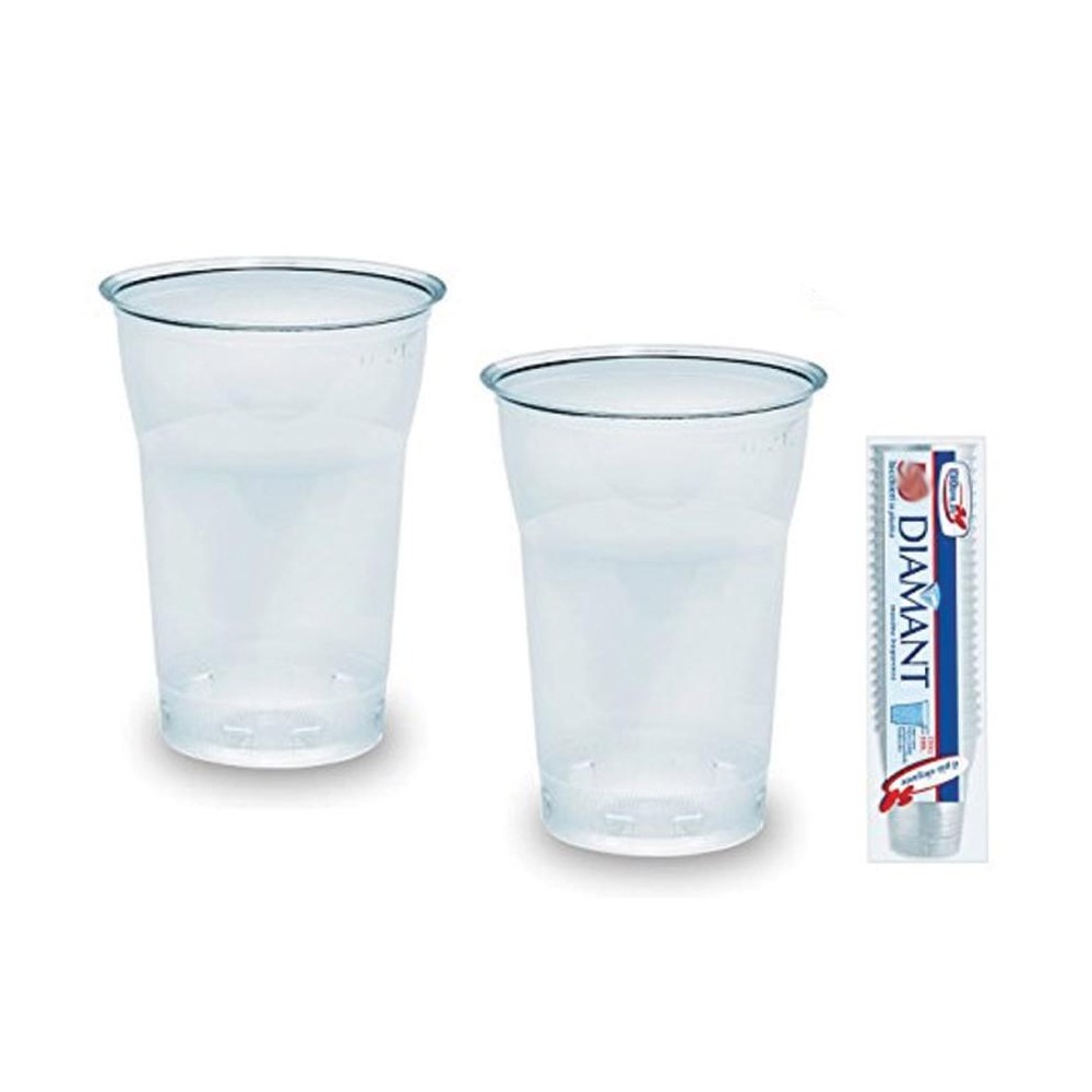Bicchieri Doplà Diamant Riutilizzabili 250ml x 25 Pz - colore crystal