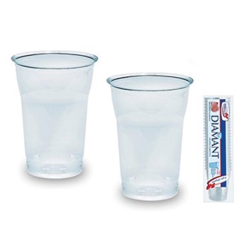 Bicchieri Doplà Diamant Riutilizzabili 250ml x 25 Pz - colore crystal