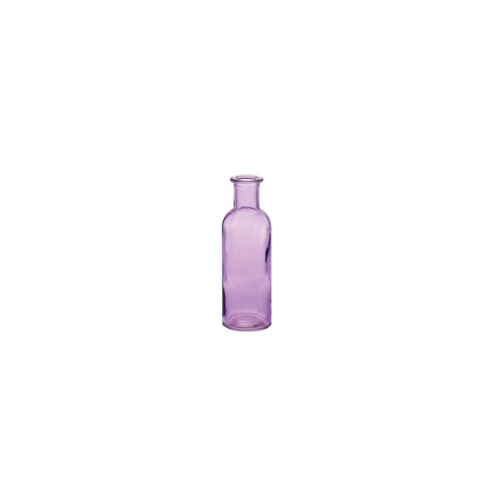 Bottigli decorativa in vetro Lustrato con collo stretto colore Glicine D 8.7 H 26 CM - BT02/26L15
