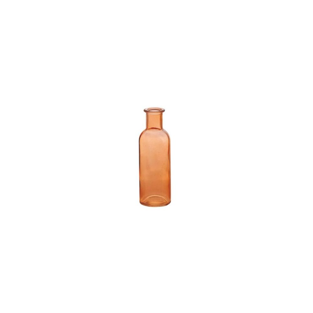 Bottiglia decorativa in vetro Lustrato con collo stretto colore Arancio Chiaro D 8.7 H 26 CM - BT02/26L88