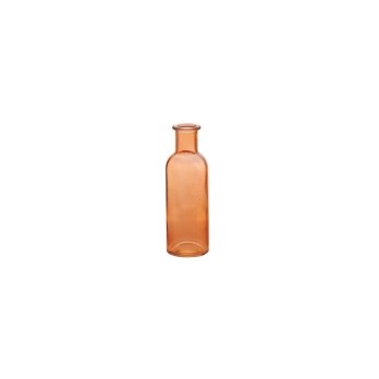 Bottiglia decorativa in vetro Lustrato con collo stretto colore Arancio Chiaro D 8.7 H 26 CM - BT02/26L88