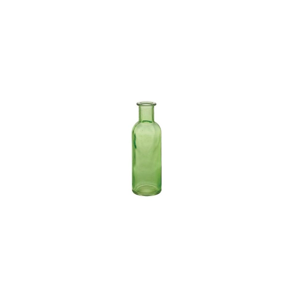 Bottiglia decorativa in vetro Lustrato con collo stretto colore Verde mela D 8.7 H 26 CM - BT02/26L68