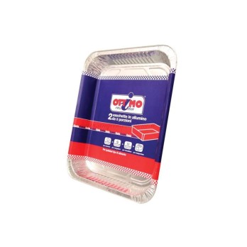 Ottimo Vaschette Alluminio 8 Porzioni Senza Coperchio - 2 Pz