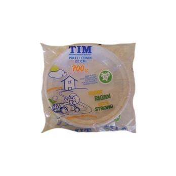 Piatti di Plastica Fondi Bianchi TIM 700g - diametro 22cm
