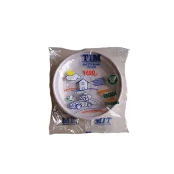 Piatti di Plastica Piani Bianchi TIM 700g - diametro 22cm