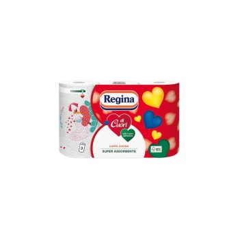 Regina Di Cuori  carta da cucina super assorbente - 3 Rotoli