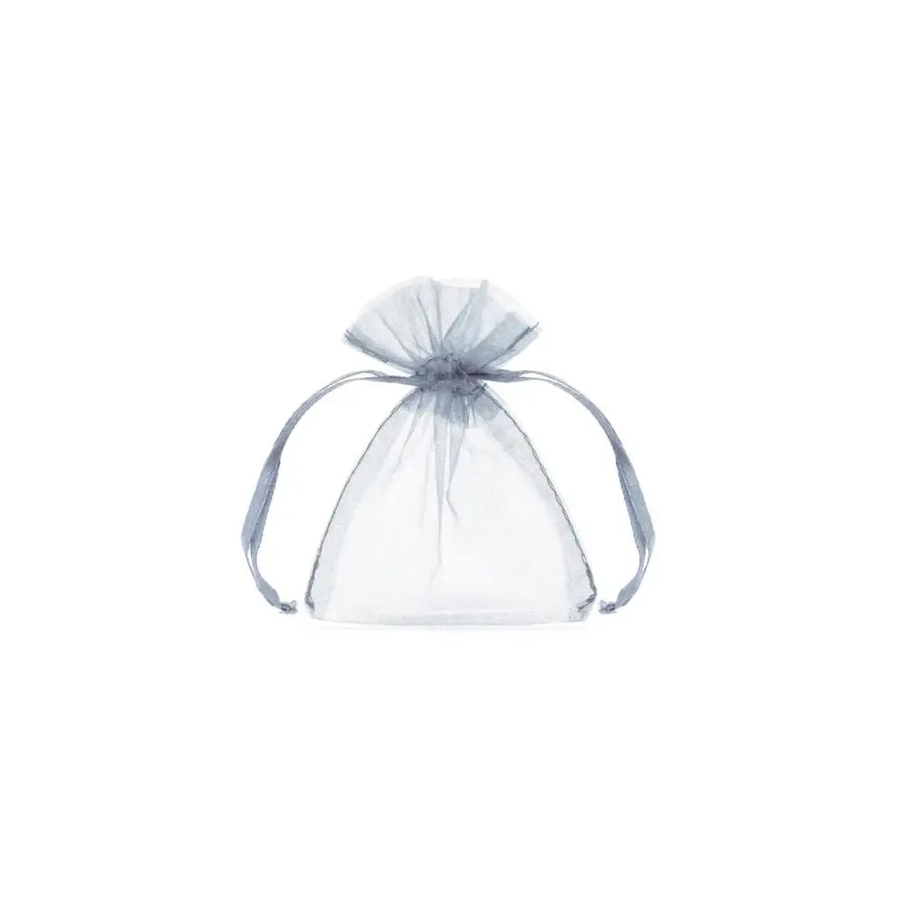 Sacchetti portaconfetti organza 7,5 x 10 cm silver argento 10 pz.  WRG5-018-10