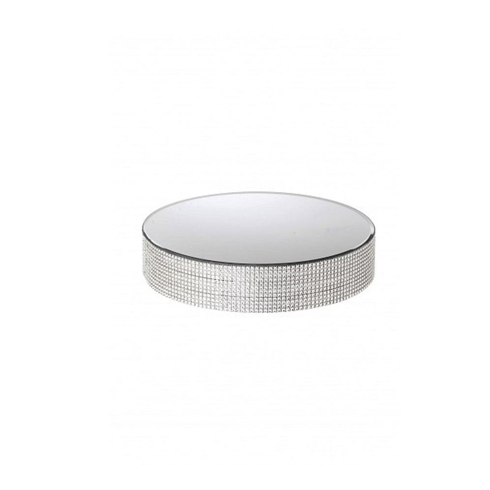 Specchio Tondo con Bordo Strass L. 30X30 H 6cm  - 8106T30