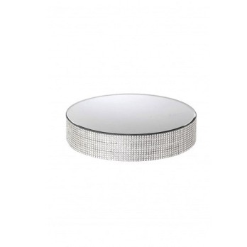 Specchio Tondo con Bordo Strass L. 30X30 H 6cm  - 8106T30