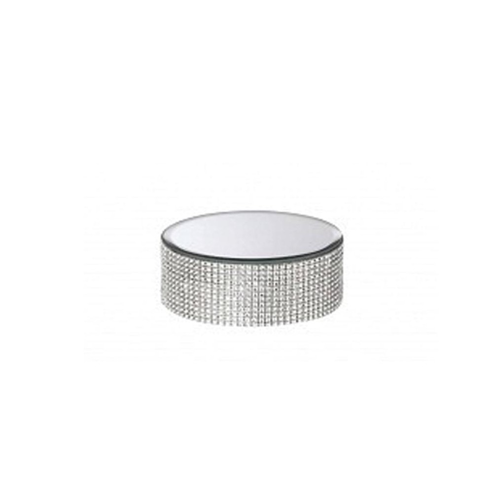 Specchio Tondo con Bordo Strass L.25X25 H 6cm  - 8106T25