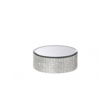 Specchio Tondo con Bordo Strass L.25X25 H 6cm  - 8106T25