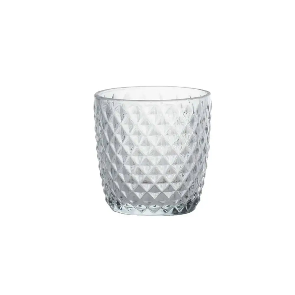 Vaso Caspo di Vetro con rombi D. 7.3 H. 7.3 CM - S44/7