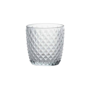 Vaso Caspo di Vetro con rombi D. 7.3 H. 7.3 CM - S44/7