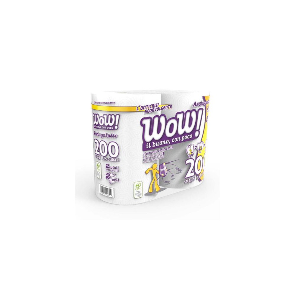 WOW Rotolo Asciugatutto Maxi x 2 Rotoli