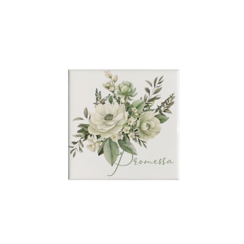 Mattonella magnete in ceramica Promessa Personalizzabile grafica a scelta  5x5cm