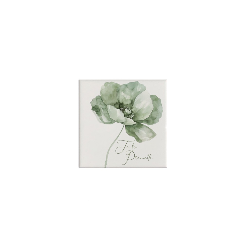 Mattonella magnete in ceramica Promessa Personalizzabile grafica a scelta  5x5cm