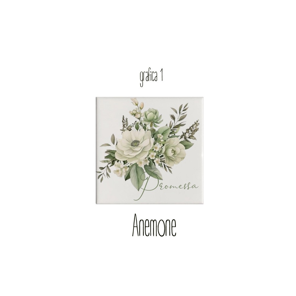 Mattonella magnete in ceramica Promessa Personalizzabile grafica a scelta  5x5cm